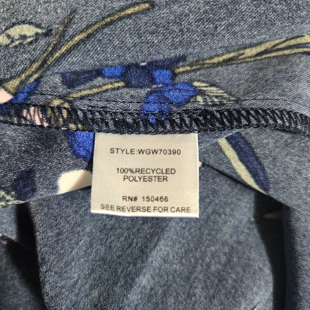 41 Hawthorn Floral Sleeveless Tie Waist Button Front Dress Claira Navy Pink NWT - Picture 7 of 8